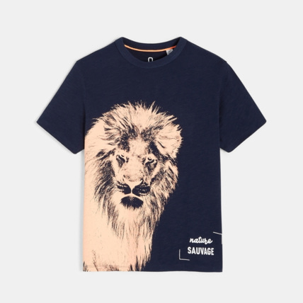 Avis T-shirt over size lion bleu garçon OKAIDI 1