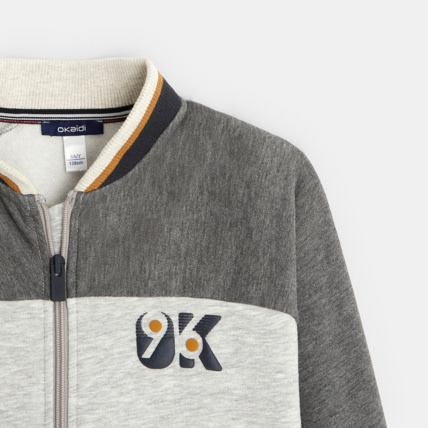 Avis Sweat-shirt teddy zippé gris garçon OKAIDI 3