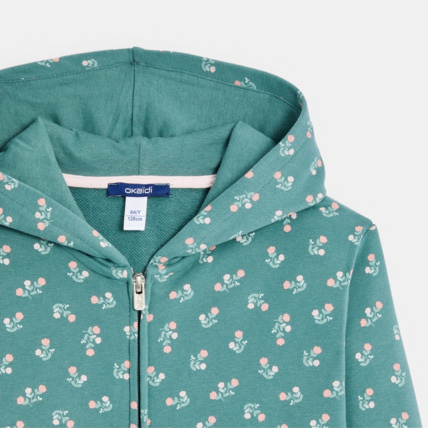 Avis Sweat-shirt zippé imprimé vert fille OKAIDI 3