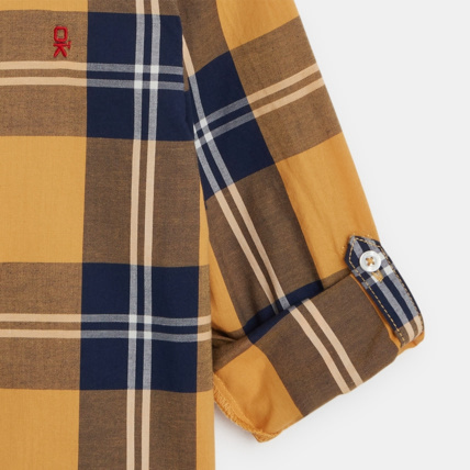 Avis Chemise manches longues à carreaux jaune garçon OKAIDI 3