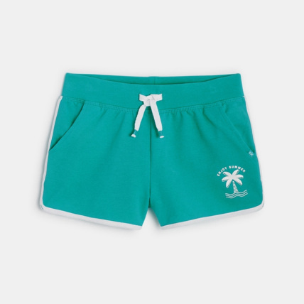 Avis Short uni en jersey vert fille OKAIDI 2
