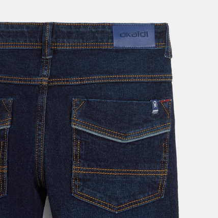 Avis Jean skinny bi-stretch bleu garçon OKAIDI 4