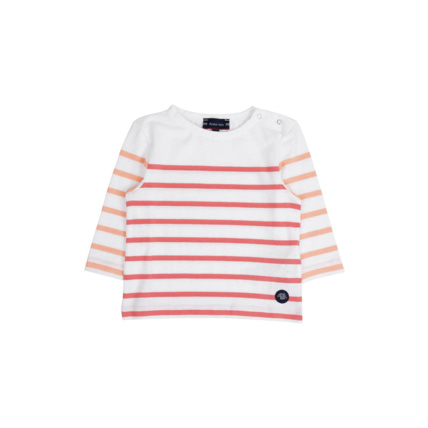 Avis Marinière Baby - coton léger - Blanc/Chuppa/Manguier ARMOR-LUX 1