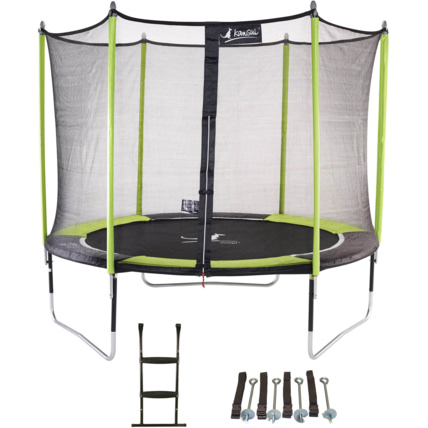 Avis Trampoline de jardin 305 cm + filet de sécurité + échelle + kit d'ancrage  JUMPI Kangui 2