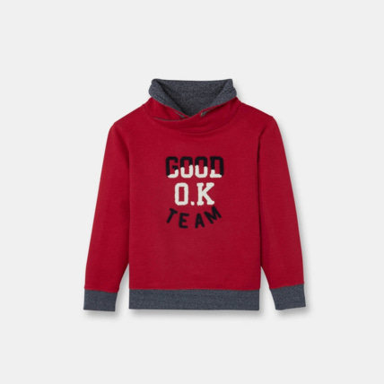 Avis Sweat-shirt à message rouge garçon OKAIDI 1