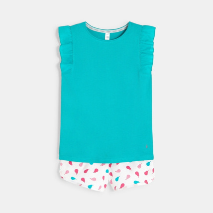 Avis Pyjama d'été vert fille OKAIDI 1
