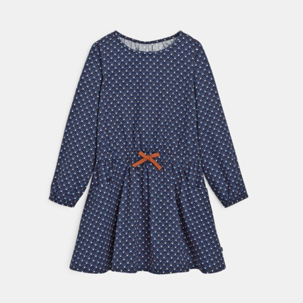 Avis Robe évasée à petits motifs bleue fille OKAIDI 2