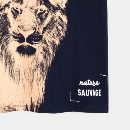 Avis T-shirt over size lion bleu garçon OKAIDI 3