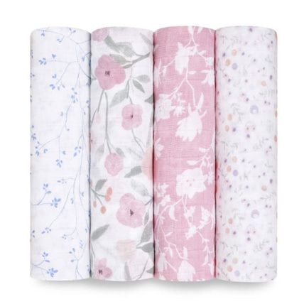 Avis Lot de 4 maxi-langes en mousseline de coton - Ma Fleur ADEN + ANAIS 1