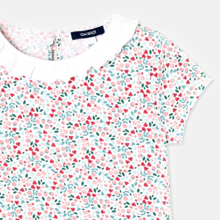Avis T-shirt imprimé à col collerette rose fille OKAIDI 3