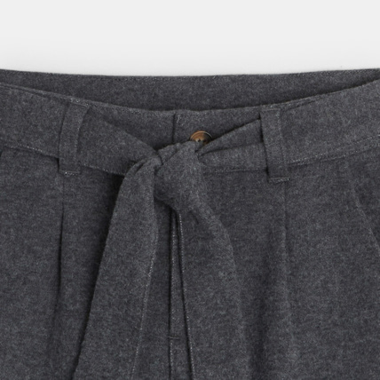 Avis Pantalon taille haute paper bag gris fille OKAIDI 3