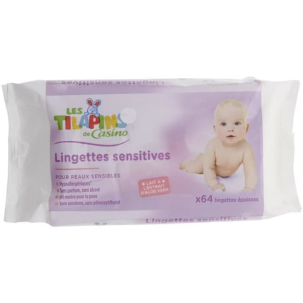 Avis Lingettes bébé sensitives Les Tilapins  CASINO 1