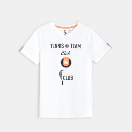 Avis T-shirt à message blanc garçon OKAIDI 1