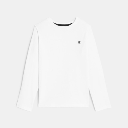 Avis T-shirt manches longues uni blanc garçon OKAIDI 1