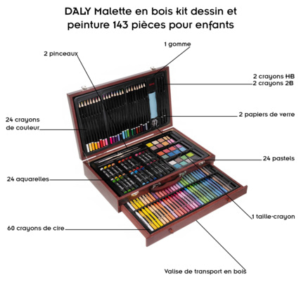 Avis Mallette en bois kit dessin et peinture DALY ISO TRADE 2
