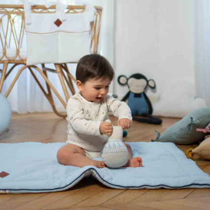Avis Jouet bébé éveil culbuto, cadeau de naissance en coton certifié Oeko-Tex Sevira Kids 2