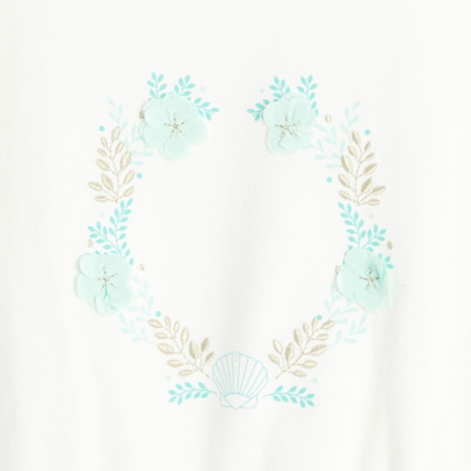 Avis T-shirt bouffant à motifs fantaisie vert fille OKAIDI 2