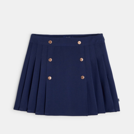 Avis Jupe courte plissée à pont bleue fille OKAIDI 2