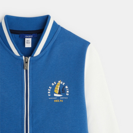 Avis Sweat Teddy bicolore bleu garçon OKAIDI 2