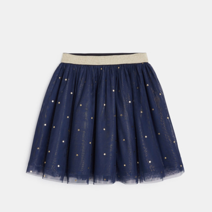 Avis Jupe patineuse en plumetis bleue fille OKAIDI 1
