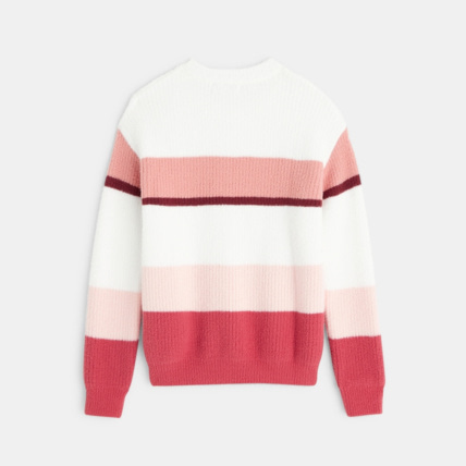Avis Pull rayé col rond rose fille OKAIDI 4