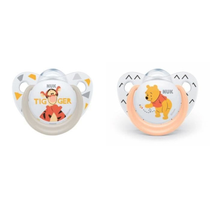 Avis Lot de 2 sucettes silicone taille 1 winnie NUK 1
