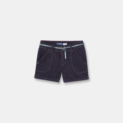 Avis Short en velours fin bleu fille OKAIDI 1