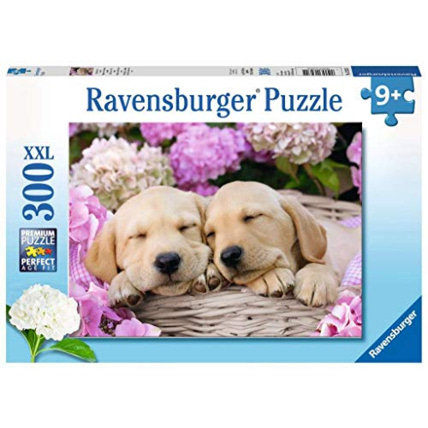 Avis Puzzle XXL - Mignons chiots dans la corbeille - 300 pièces RAVENSBURGER 1