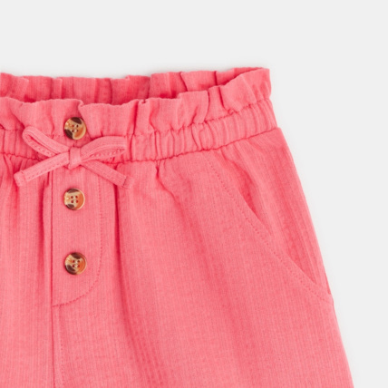 Avis Short taille haute uni rose fille OKAIDI 2