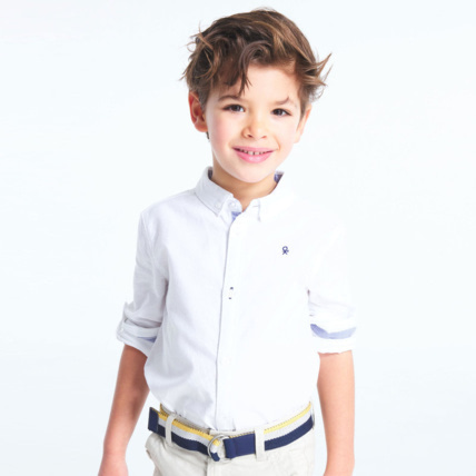 Avis Chemise Oxford à col américain blanche garçon OKAIDI 1