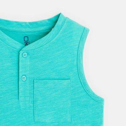 Avis Débardeur en jersey flammé bleu garçon OKAIDI 3