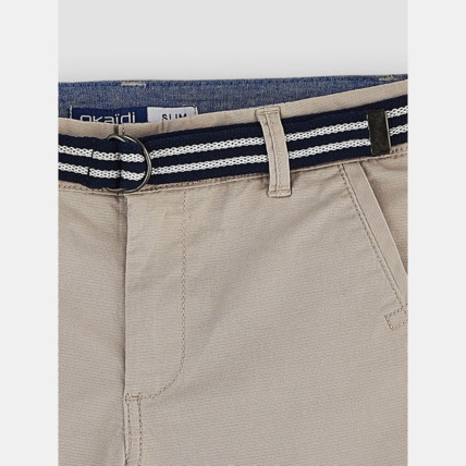 Avis Bermuda slim en toile beige garçon OKAIDI 3