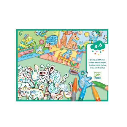Avis Coffret Coloriage 3D Un monde à créer Animaux DJECO 1