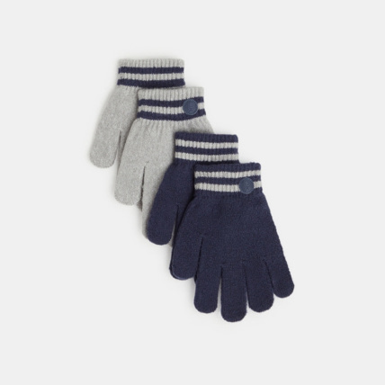 Avis Gants rayés extensibles (lot de 2) gris garçon OKAIDI 1