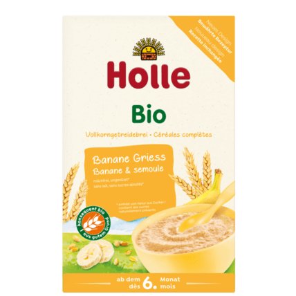 Avis Purée de fruits banane et semoule bio Holle 1