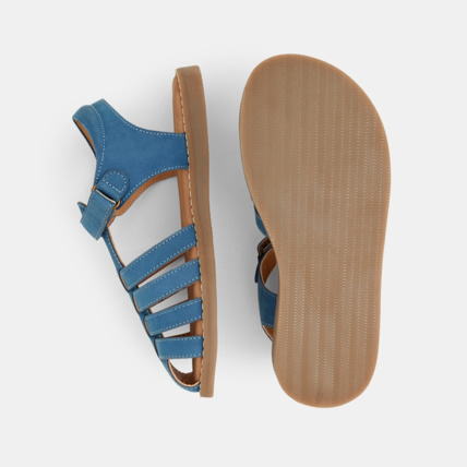 Avis Sandale multibrides cuir à scratch turquoise garçon OKAIDI 3