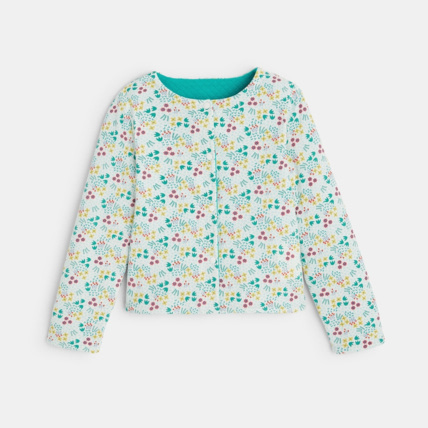 Avis Cardigan en molleton réversible vert fille OKAIDI 1