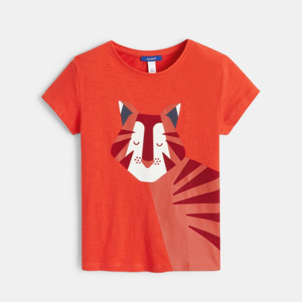 Avis T-shirt motif tigre rouge fille OKAIDI 1