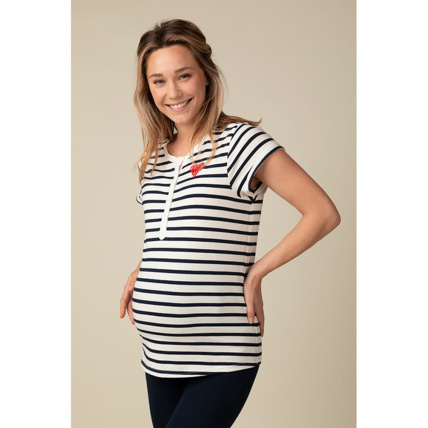 Avis T-shirt de grossesse manches courtes pour pyjamas Prémaman 1