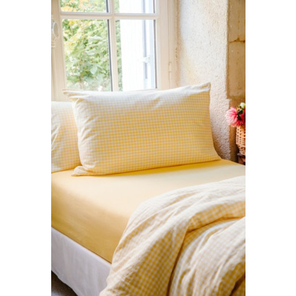 Avis Taie d'oreiller percale de coton bio Vichy KADOLIS 11