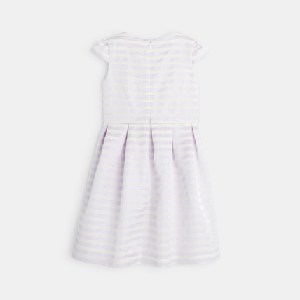 Avis Robe chic rayée satinée violette fille OKAIDI 2