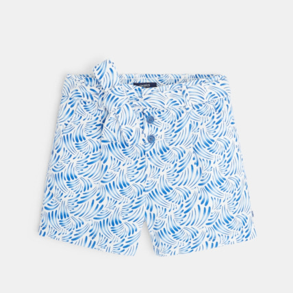 Avis Short ceinturé en toile imprimée bleu fille OKAIDI 2