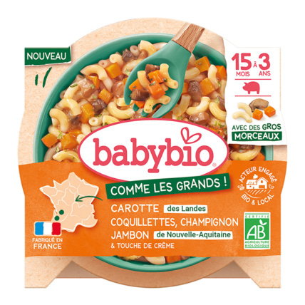 Avis Carotte champignons coquillettes jambon Babybio 1