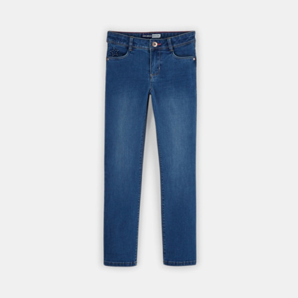 Avis Jean droit stretch bleu fille OKAIDI 1