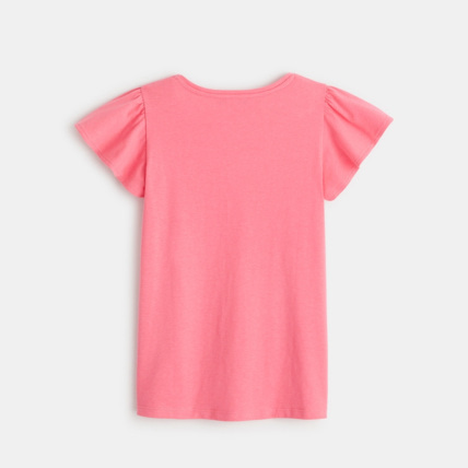 Avis T-shirt à manches courtes volantées rose fille OKAIDI 4