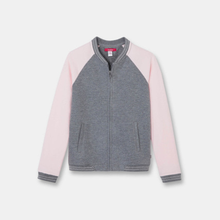 Avis Sweat zippé bicolore irisé gris fille OKAIDI 1