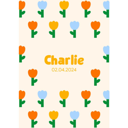 Avis Faire-Part de Naissance Personnalisable - Fleurs Minimaliste LES PETITS CITRONS 4