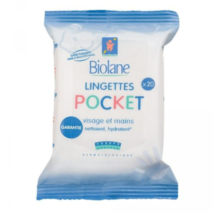 Avis Etui 20 Lingettes pocket visage et mains Biolane 1