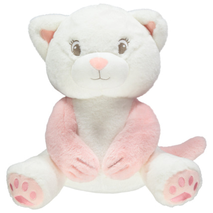 Avis Chat en peluche à détails brodés et touches de rose Prémaman 1