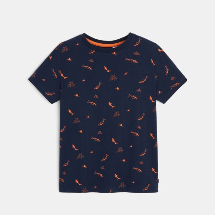 Avis T-shirt manches courtes à petits motifs bleu garçon OKAIDI 1